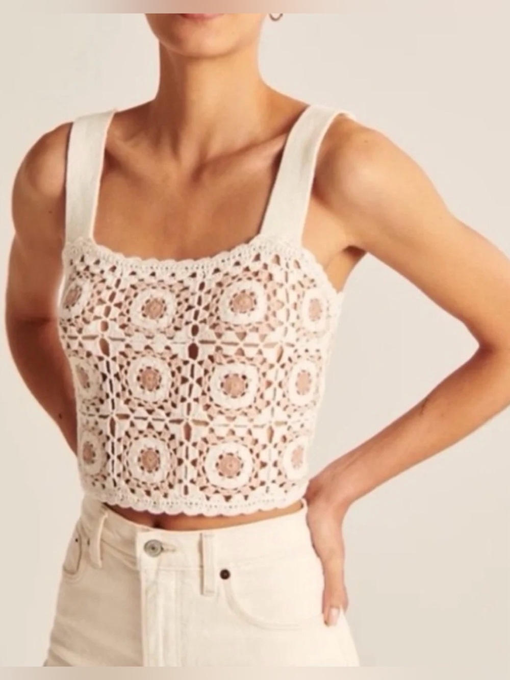 Abercrombie & Fitch Hand Crochet Mosaic Tank